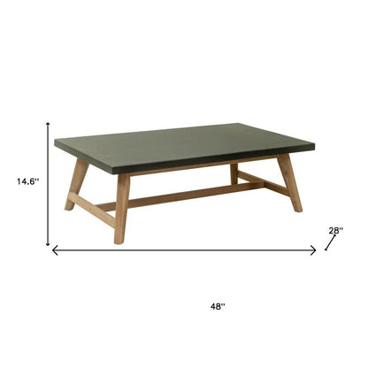 48" Dark Gray Concrete Outdoor Coffee Table