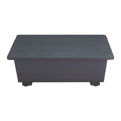 32" Gray Aluminum Square Outdoor Coffee Table