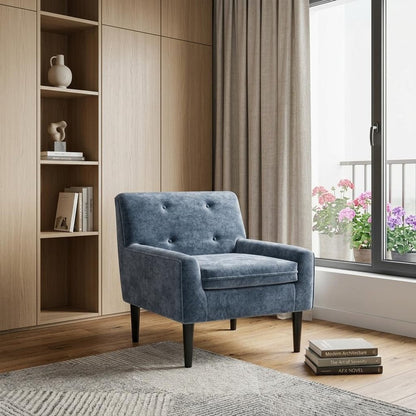 30" Gray Upholstered Arm Chair