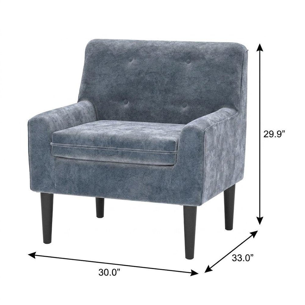 30" Gray Upholstered Arm Chair