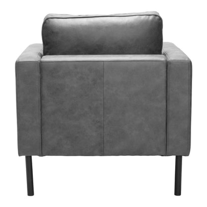 33" Gray Upholstered Arm Chair