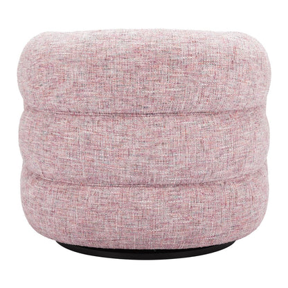 33" Pink Upholstered Swivel Arm Chair