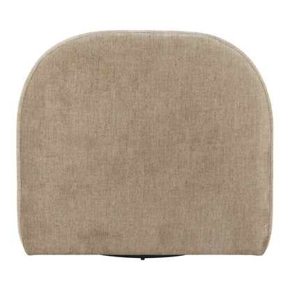 32" Brown Upholstered Swivel Side Chair