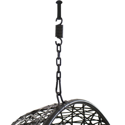 38" Yellow Steel Outdoor Egg Chair