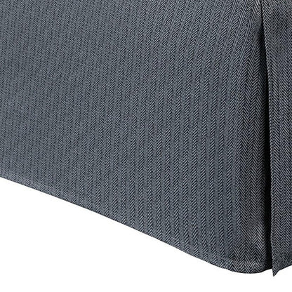 Set of Seven Gray And Ivory Plaid King Ring Stitch Polyester Sham And Comforter