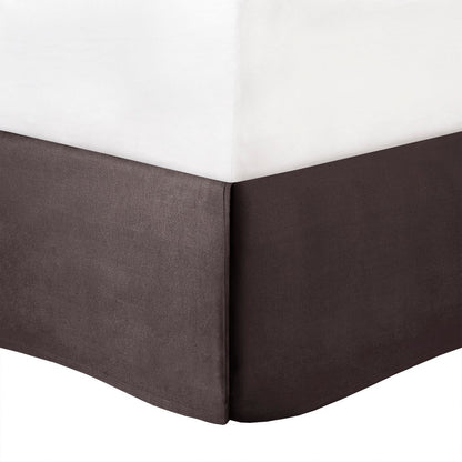 Set of Seven Gray And Taupe Striped King Ring Stitch Polyester Sham And Comforter