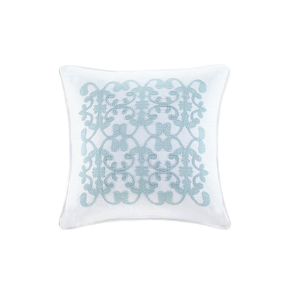 Set of Five White King Ring Stitch Polyester Sham And Comforter