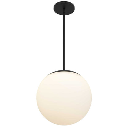 Black And White Frosted LED Dimmable Outdoor Hanging Light With Black Shades