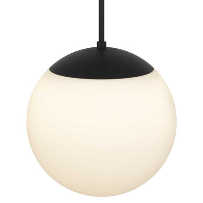 Black And White Frosted LED Dimmable Outdoor Hanging Light With Black Shades