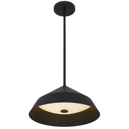 Black Frosted LED Dimmable Outdoor Hanging Light With Black Shades