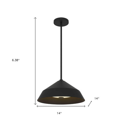 Black Frosted LED Dimmable Outdoor Hanging Light With Black Shades
