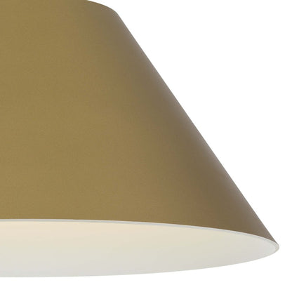 22" Antiqued Brass Aluminum Cone LED Dimmable Outdoor Pendent Hanging Light