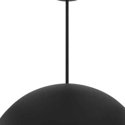32" Black Aluminum Dome LED Dimmable Outdoor Pendent Hanging Light