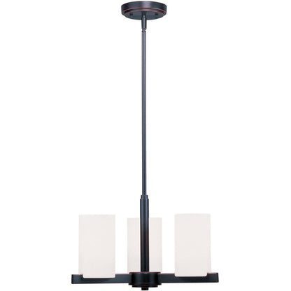 Three Light Dimmable Chandelier With Shades