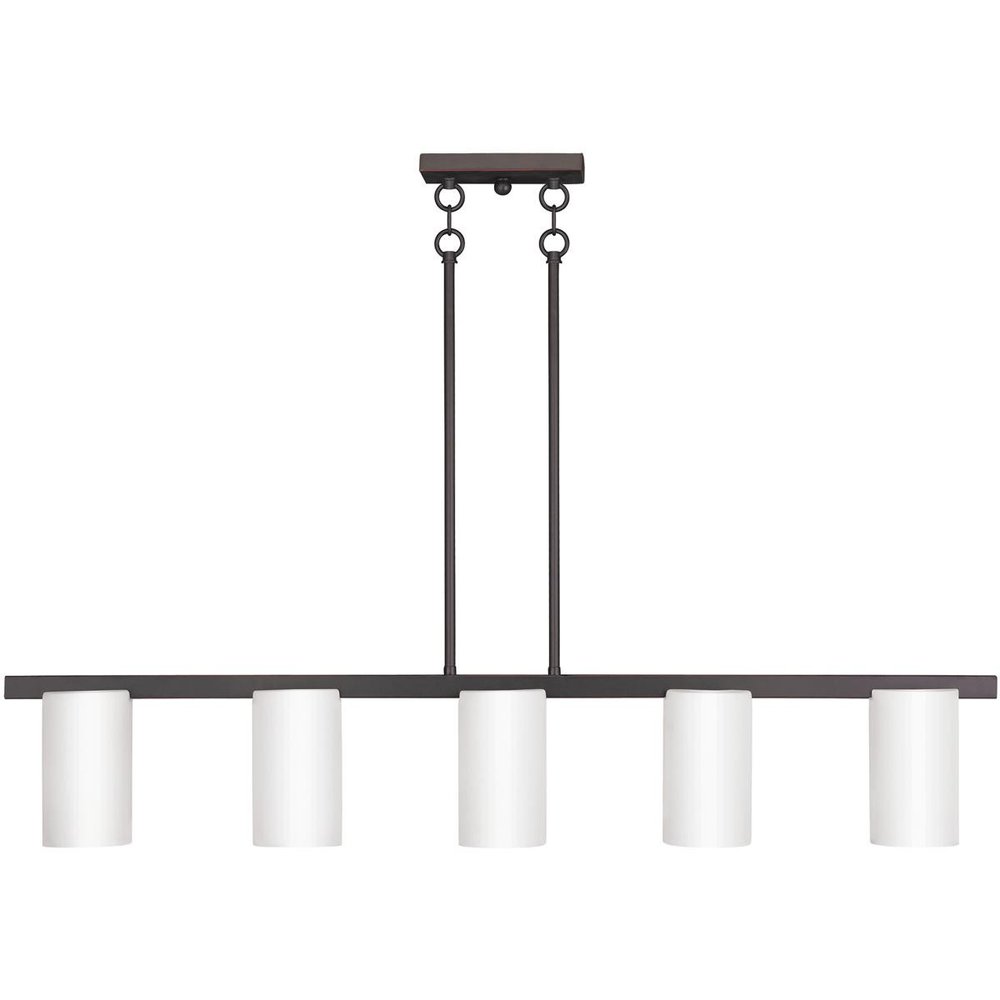 Five Light Dimmable Chandelier With Shades