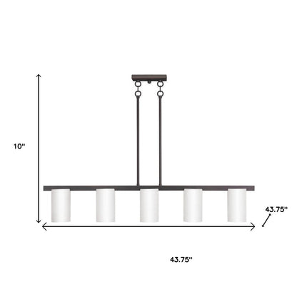 Five Light Dimmable Chandelier With Shades