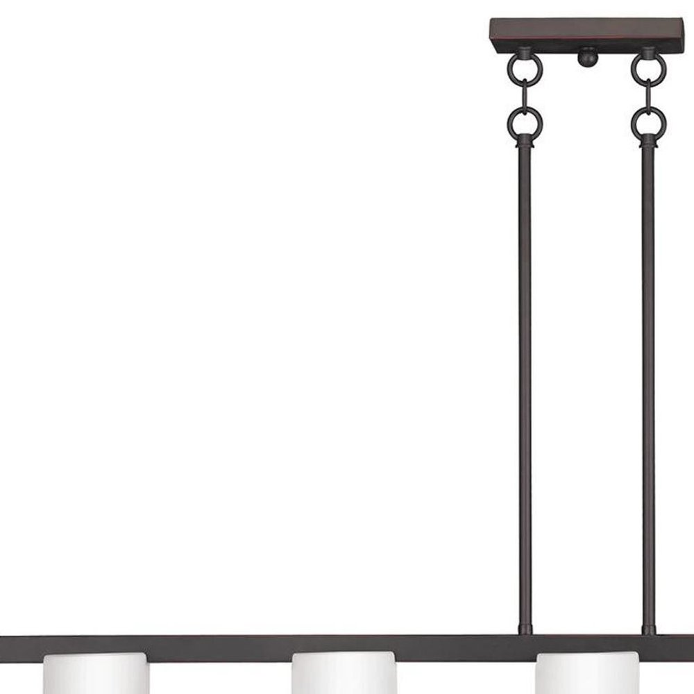 Five Light Dimmable Chandelier With Shades