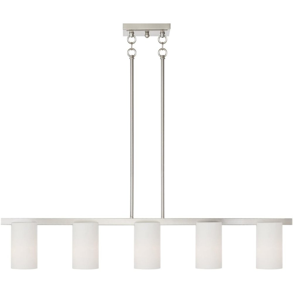Five Light Dimmable Chandelier With Shades