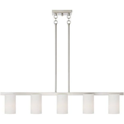 Five Light Dimmable Chandelier With Shades