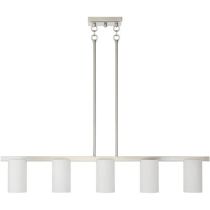 Five Light Dimmable Chandelier With Shades