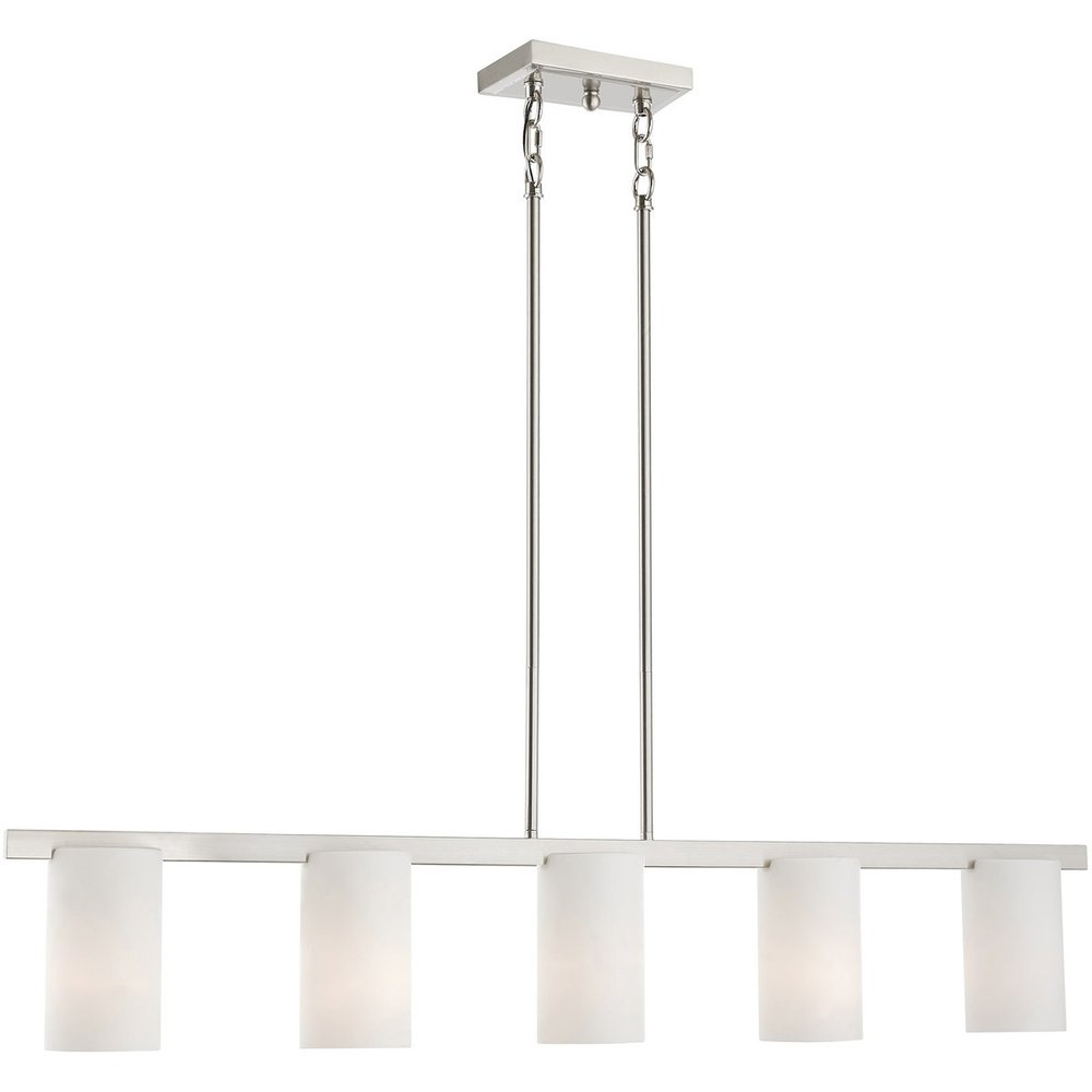 Five Light Dimmable Chandelier With Shades