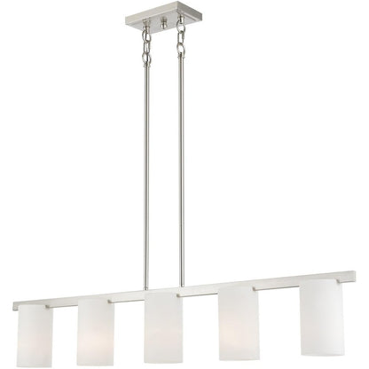 Five Light Dimmable Chandelier With Shades