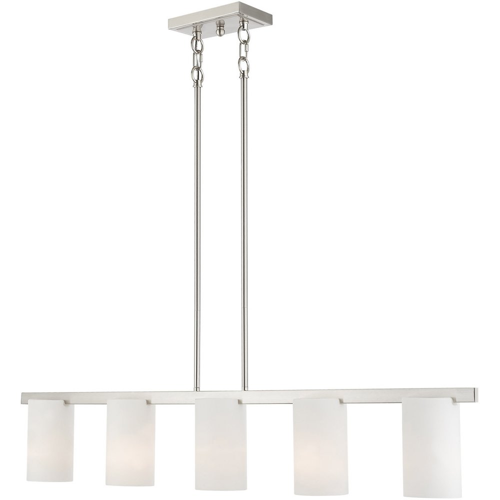 Five Light Dimmable Chandelier With Shades