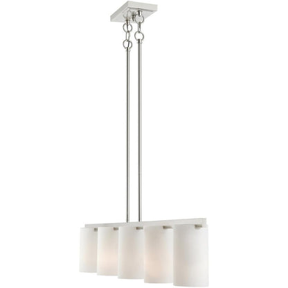 Five Light Dimmable Chandelier With Shades