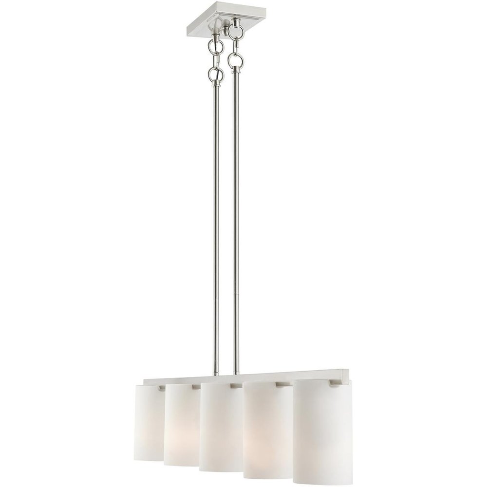 Five Light Dimmable Chandelier With Shades