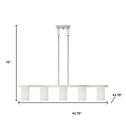 Five Light Dimmable Chandelier With Shades