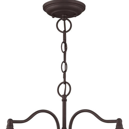 Bronze Three Light Dimmable Chandelier With Shades