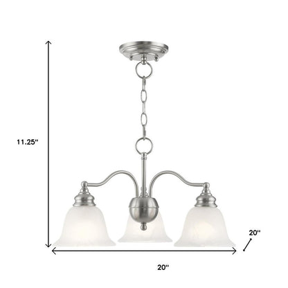 Three Light Dimmable Chandelier With Shades