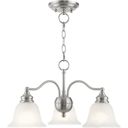 Three Light Dimmable Chandelier With Shades