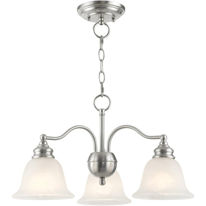 Three Light Dimmable Chandelier With Shades