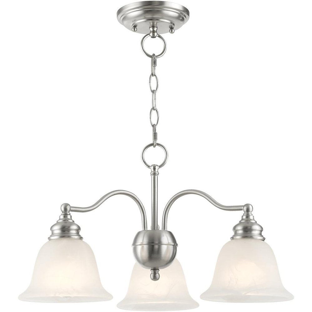 Three Light Dimmable Chandelier With Shades