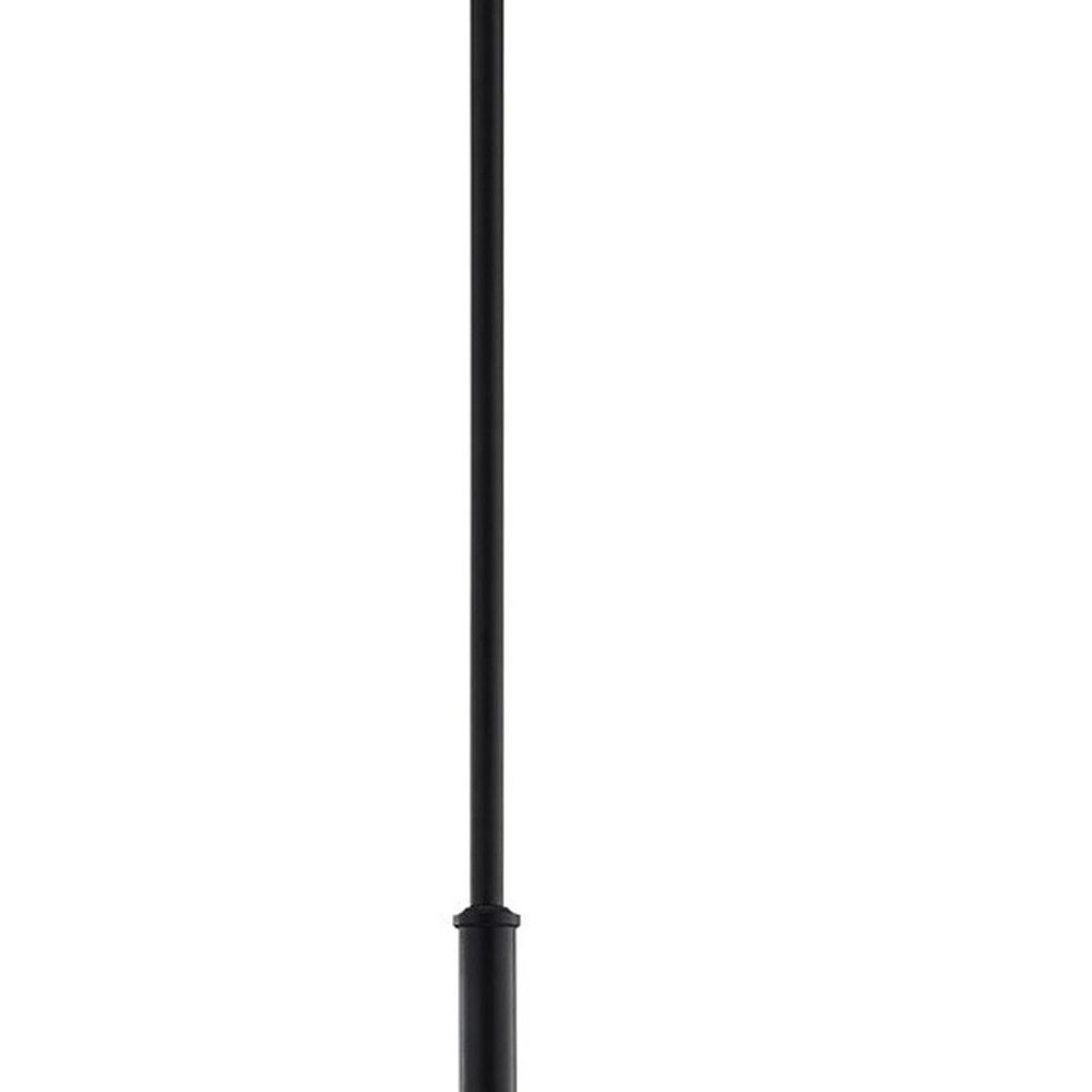 Black Six Light Dimmable Chandelier With Shades