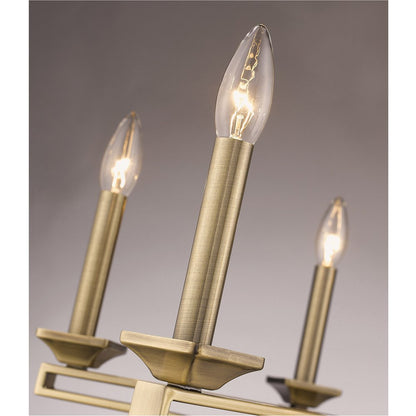 Six Light Dimmable Chandelier With Shades