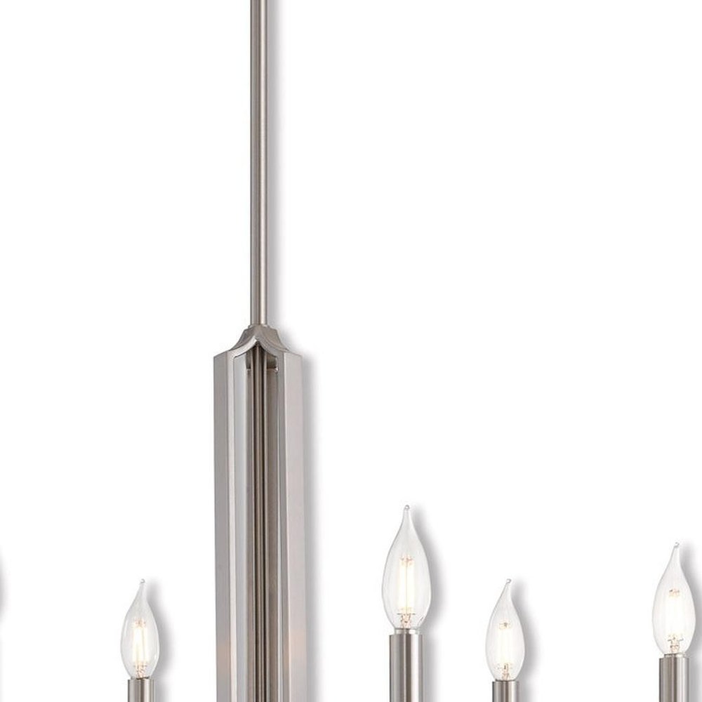 Six Light Dimmable Chandelier With Shades