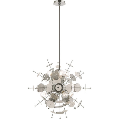 Six Light Dimmable Chandelier With Shades
