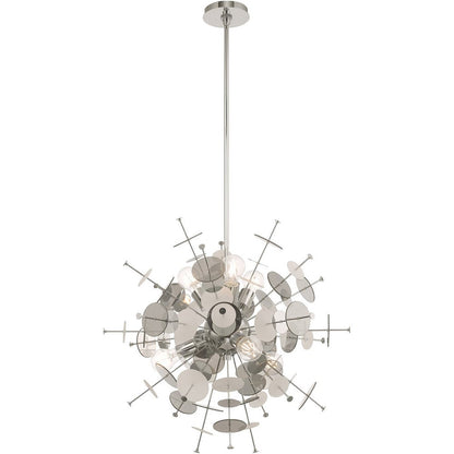 Six Light Dimmable Chandelier With Shades
