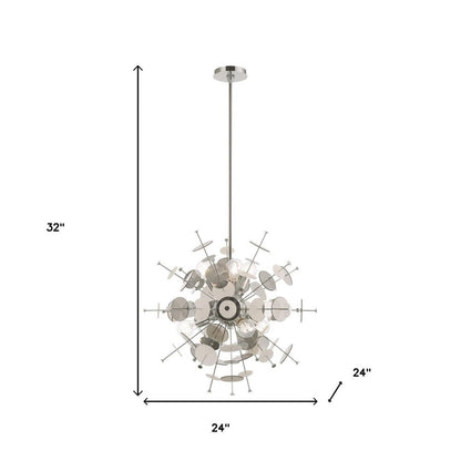 Six Light Dimmable Chandelier With Shades
