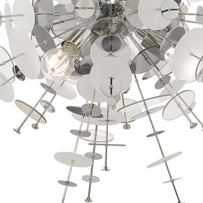 Six Light Dimmable Chandelier With Shades