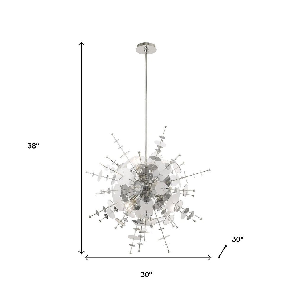 Six Light Dimmable Chandelier With Shades