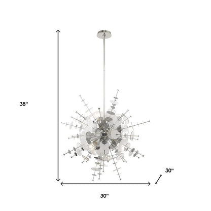 Six Light Dimmable Chandelier With Shades