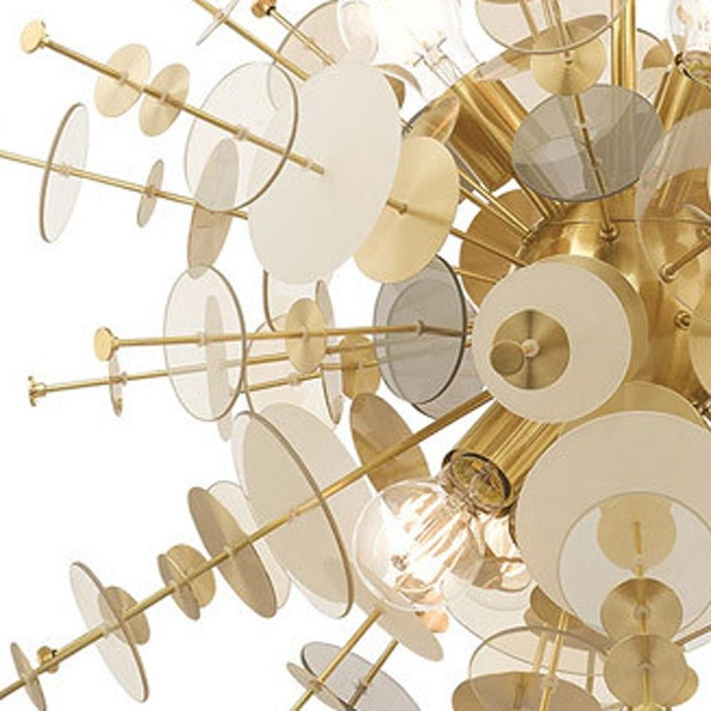 Six Light Dimmable Chandelier With Shades