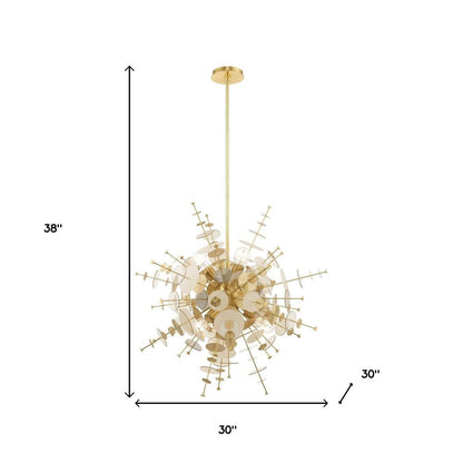 Six Light Dimmable Chandelier With Shades