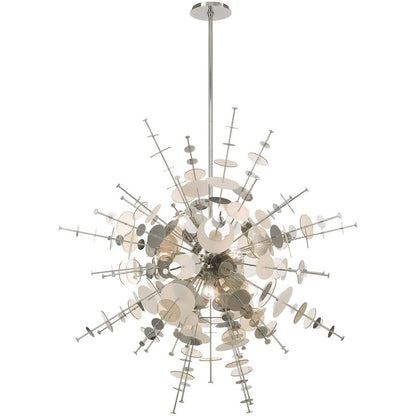 Twelve Light Dimmable Chandelier With Shades