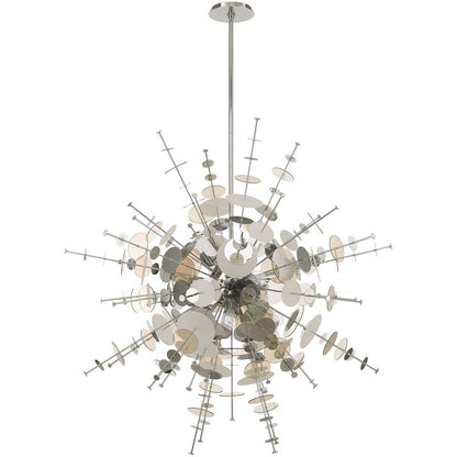 Twelve Light Dimmable Chandelier With Shades