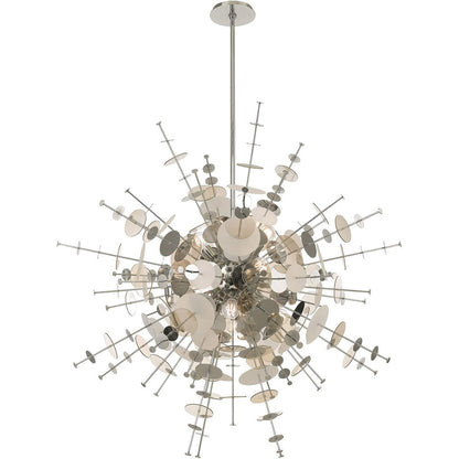 Twelve Light Dimmable Chandelier With Shades