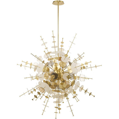 Twelve Light Dimmable Chandelier With Shades